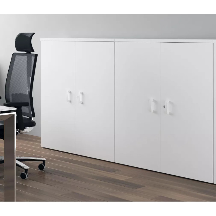 Armoire de bureau portes battantes H 158 cm Opaline