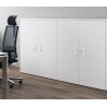 Armoire de bureau portes battantes H 158 cm Opaline
