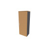 Armoire de bureau portes battantes H 158 cm Opaline