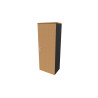 Armoire de bureau portes battantes H 158 cm Opaline