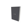 Armoire de bureau portes battantes H 158 cm Opaline