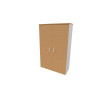Armoire de bureau portes battantes H 158 cm Opaline