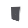 Armoire de bureau portes battantes H 158 cm Opaline