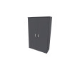 Armoire de bureau portes battantes H 158 cm Opaline