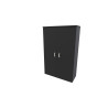 Armoire de bureau portes battantes H 158 cm Opaline