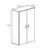 Armoire de bureau portes battantes H 158 cm Opaline