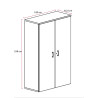 Armoire de bureau portes battantes H 158 cm Opaline