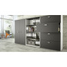 Armoire de bureau portes battantes H 196 cm Opaline