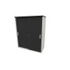 Armoire de bureau portes coulissantes H 120 cm Opaline