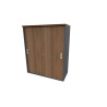 Armoire de bureau portes coulissantes H 120 cm Opaline