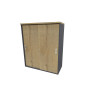 Armoire de bureau portes coulissantes H 120 cm Opaline