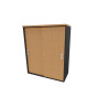 Armoire de bureau portes coulissantes H 120 cm Opaline