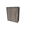 Armoire de bureau portes coulissantes H 120 cm Opaline