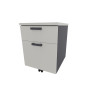 Caisson de bureau mobile 2 tiroirs Opaline