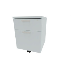 Caisson de bureau mobile 2 tiroirs monochrome Opaline