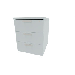 Caisson de bureau mobile 3 tiroirs monochrome Opaline