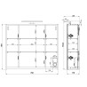 Ensemble de salle de bain 4 éléments blanc brillant Salsa