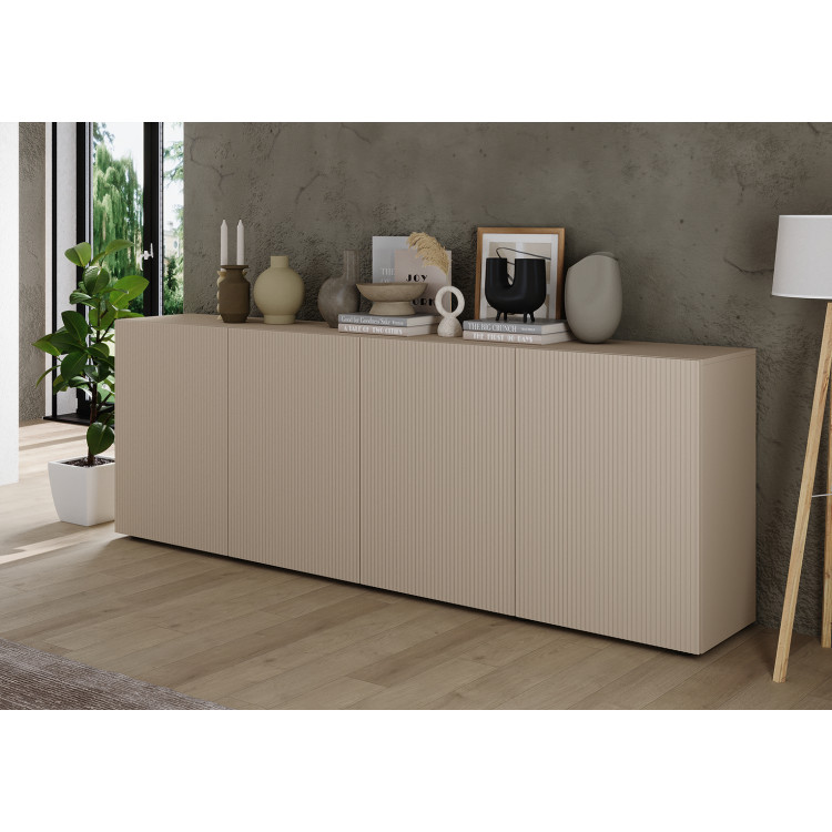 Buffet/bahut moderne 241 cm coloris cachemire Janeiro
