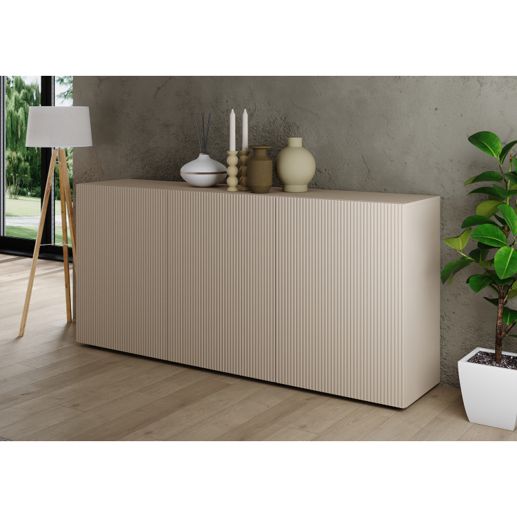 Buffet/bahut moderne 3 portes coloris cachemire Janeiro