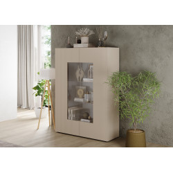 Vitrine moderne 121 cm coloris cachemire Janeiro