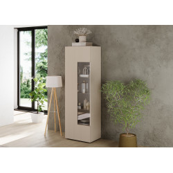 Vitrine moderne 60 cm coloris cachemire Janeiro
