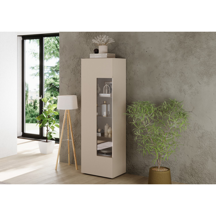 Vitrine moderne 60 cm coloris cachemire Janeiro
