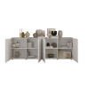 Buffet/bahut moderne 241 cm laqué blanc brillant Janeiro