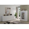 Buffet/bahut moderne 241 cm laqué blanc brillant Janeiro