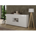 Buffet/bahut moderne 181 cm laqué blanc brillant Janeiro