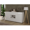 Buffet/bahut moderne 181 cm laqué blanc brillant Janeiro