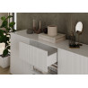 Buffet/bahut moderne 181 cm laqué blanc brillant Janeiro