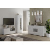 Buffet/bahut moderne 181 cm laqué blanc brillant Janeiro
