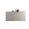 Buffet/bahut moderne 3 portes laqué blanc brillant Janeiro