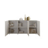 Buffet/bahut moderne 3 portes laqué blanc brillant Janeiro