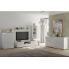Buffet/bahut moderne 3 portes laqué blanc brillant Janeiro
