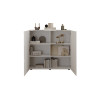 Buffet haut moderne laqué blanc brillant Janeiro