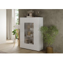 Vitrine moderne 121 cm laquée blanc brillant Janeiro