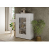 Vitrine moderne 121 cm laquée blanc brillant Janeiro