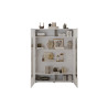 Vitrine moderne 121 cm laquée blanc brillant Janeiro