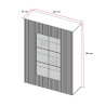 Vitrine moderne 121 cm laquée blanc brillant Janeiro