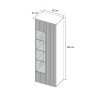 Vitrine moderne 60 cm laquée blanc brillant Janeiro