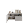 Meuble TV moderne 121 cm laqué blanc brillant Janeiro