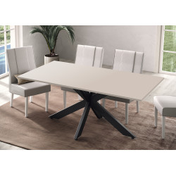 Table de salle à manger moderne cachemire/noir Hyder