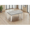 Table de salle à manger moderne béton/blanc Fontana