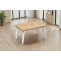 Table de salle à manger moderne chêne clair/blanc Fontana
