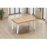 Table de salle à manger moderne chêne clair/blanc Fontana