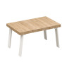 Table de salle à manger moderne chêne clair/blanc Fontana