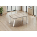 Table de salle à manger moderne chêne pin/blanc Fontana