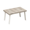 Table de salle à manger moderne chêne pin/blanc Fontana