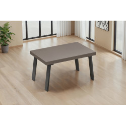 Table de salle à manger moderne bronze/gris Fontana